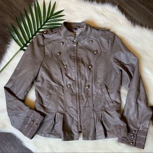 Steve Madden military ring leader peplum jacket
